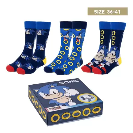 Șosete Sonic the Hedgehog Set de 3 Perechi Sonic 35-41 termékfotója