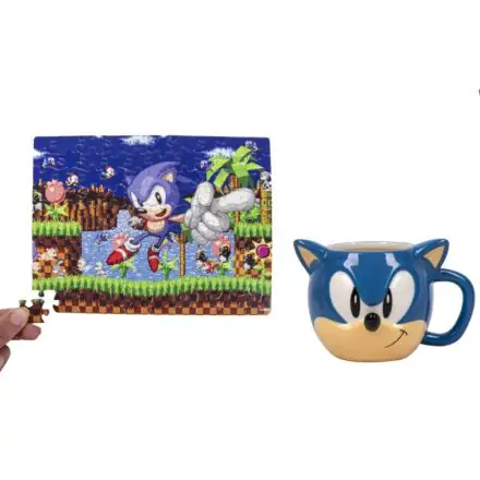 Set Cană Sonic the Hedgehog & Puzzle 1 Jigsaw Sonic poza produsului