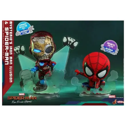 Figura Spider-Man Cosbaby Wave 3 Mysterio's Iron Man Illusion & Spider poza produsului
