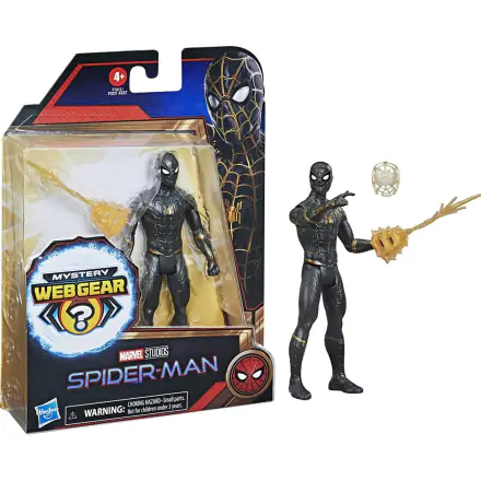 Spider-Man Pókember Black and Gold Suit Spider-Man Figurina de acțiune Mystery Web Gear 13cm termékfotója