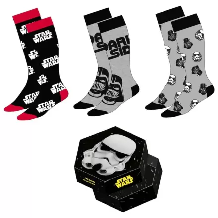Star Wars Șosete pachet de 3 Stormtrooper 38-45 poza produsului