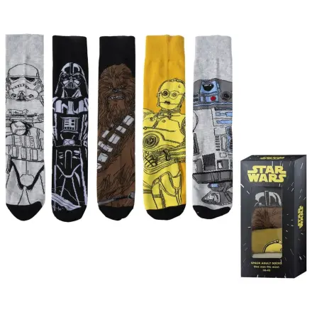 Star Wars pachet de 5 șosete pentru adulți poza produsului