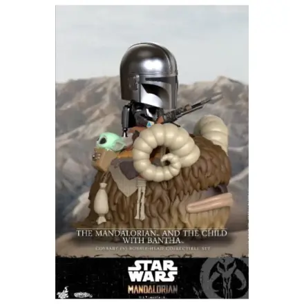 Figurina Star Wars Cosbaby Wave 3 The Mandalorian & The Child with Bantha poza produsului