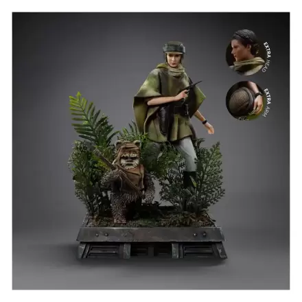 Star Wars Episode VI Statuie Art Scale 1/10 Leia and Wicket 21 cm poza produsului