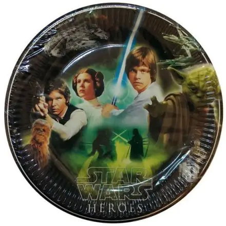 Star Wars Heroes Farfurie de hârtie 8 bucăți 23 cm poza produsului