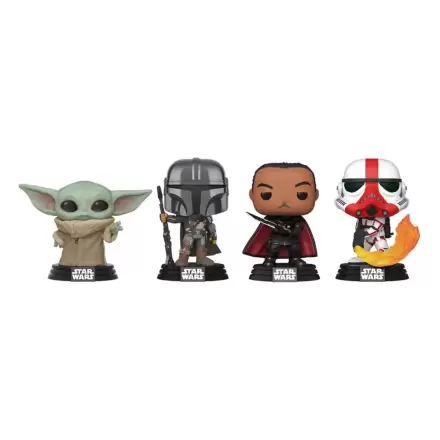 Star Wars Funko POP! Movies Figurina de vinil Set de 4 Mandalorian Holiday 9 cm poza produsului