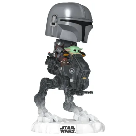 Star Wars: The Mandalorian and Grogu Funko POP! Rides Deluxe Vinil Bobblehead Figura The Mandalorian cu Grogu în Imperial Remnant AT-RT poza produsului