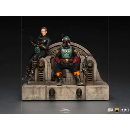 Statuie Star Wars The Mandalorian Deluxe Art Scale 1/10 Boba Fett & Fennec on Throne 23 cm poza produsului
