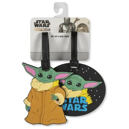 Star Wars The Mandalorian Grogu set de 2 etichete bagaje poza produsului