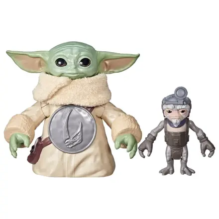 Star Wars: The Mandalorian & Grogu Figurina electronica de actiune Huggin' Grogu & Anzellan 17 cm poza produsului