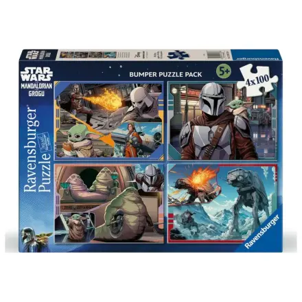 Star Wars The Mandalorian & Grogu puzzle 4x100 de piese poza produsului