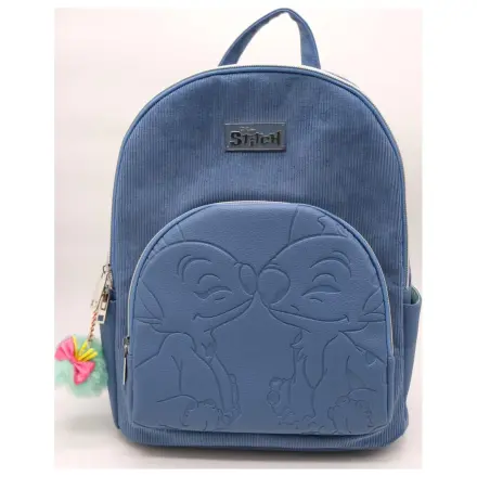 Stitch & Angel Fashion Duo Rucsac Albastru din Catifea Reiată poza produsului