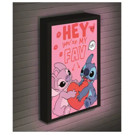 Stitch & Angel Love Light Canvas 40x30 cm poza produsului