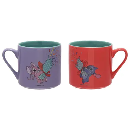 Stitch & Angel Merry Everything Set de 2 căni colorate poza produsului