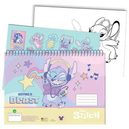 Stitch Blast A/4 Caiet de schite spiralat 40 de foi cu autocolante poza produsului