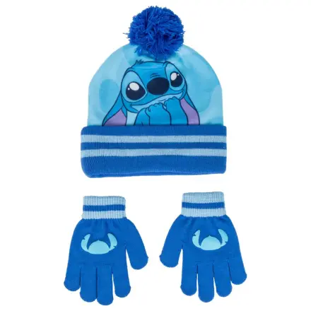 Stitch Blue set caciula + manusi pentru copii poza produsului