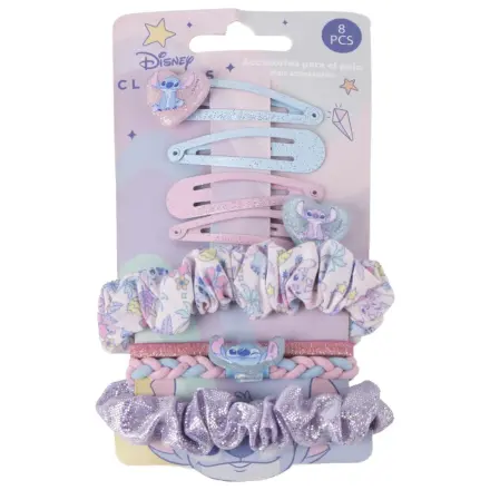 Stitch Cute Alien Agrafa de par si Set elastic de par, 8 piese poza produsului