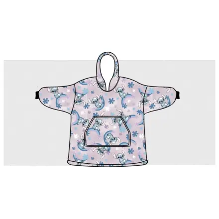 Stitch Dreamy Plus fleece patura purtabila poncho pentru varste 7-14 poza produsului