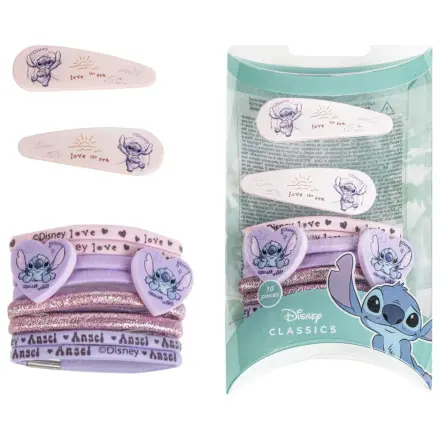 Stitch Love the Sea agrafa de par, set elastic de par intr-o cutie poza produsului