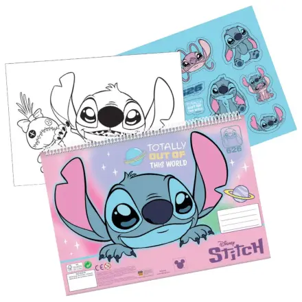 Stitch Universe A4 caiet spiralat de schite 40 foi cu stickere poza produsului