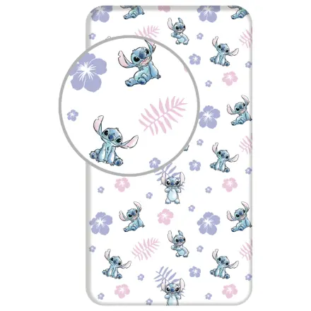 Stitch White cearșaf alb cu elastic 90x200 cm poza produsului