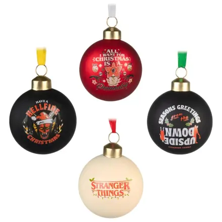 Stranger Things Set 4 ornamente de Crăciun poza produsului