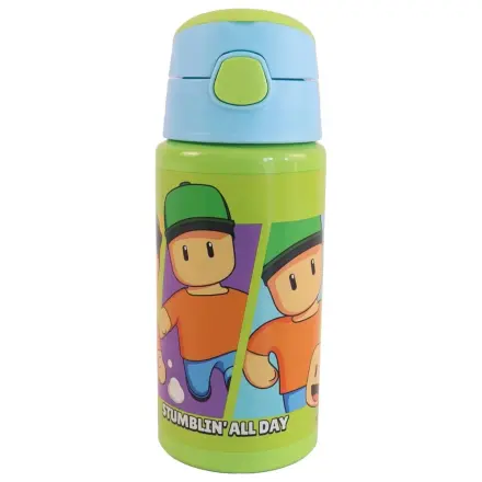 Stumble Guys Sticla de apa din aluminiu cu pai All Day cu agatator 500 ml poza produsului