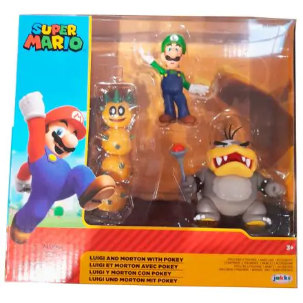 Super Mario Bros Luigi și Morton Koopa pack 3 figurine 6 cm poza produsului