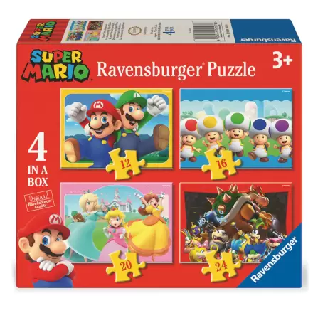 Super Mario Bros puzzle 12-16-20-24 piese poza produsului
