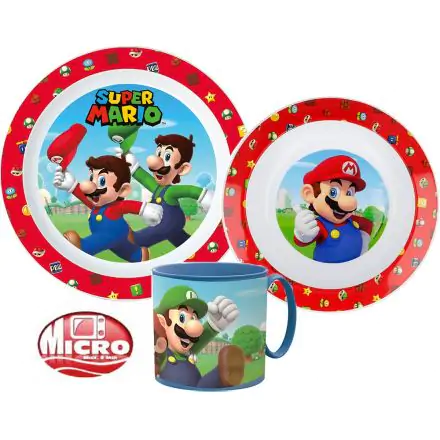 Super Mario Set de vesela, Micro Plastic Set poza produsului