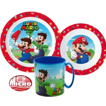 Super Mario Set de vesela, Set Micro Plastic poza produsului