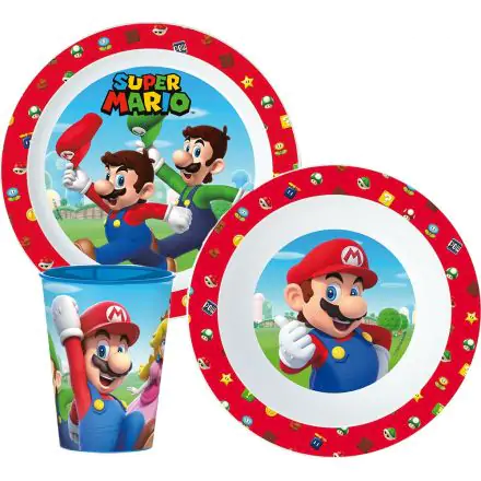 Super Mario Set de vesela, Set Micro Plastic poza produsului