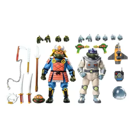 Teenage Mutant Ninja Turtles (Cartoon) Figurina de acțiune 2 Pack Space Adventure & Samurai Turtles 18 cm termékfotója