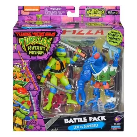 Teenage Mutant Ninja Turtles figurine de actiune Leonardo vs. Super Fly 11 cm poza produsului