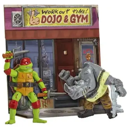 Teenage Mutant Ninja Turtles: Mutant Mayhem Battle Pack Figurine de actiune Raphael vs. Rocksteady 11 cm poza produsului