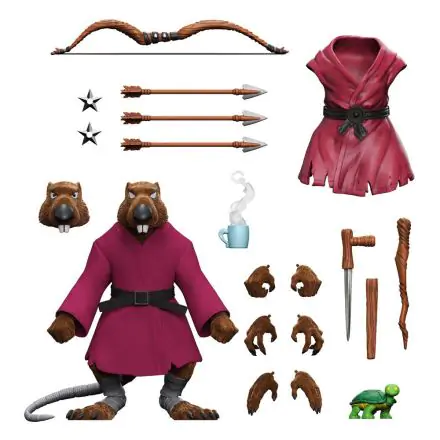 Figurină de acțiune Teenage Mutant Ninja Turtles Ultimates Splinter (Flocked) 18 cm termékfotója