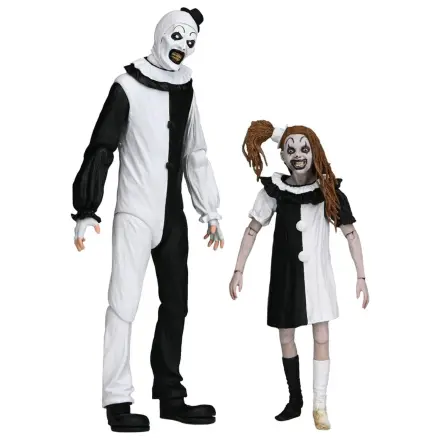 Terrifier 2 Set de 2 figurine de actiune Ultimate Art the Clown si Little Pale Girl 18 cm poza produsului