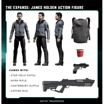 The Expanse Action Figurina James Holden 20 cm poza produsului