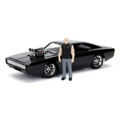 The Fast and Furious Diecast Model Hollywood Rides 1/24 1970 Dodge Charger cu Dom Toretto Figurina poza produsului