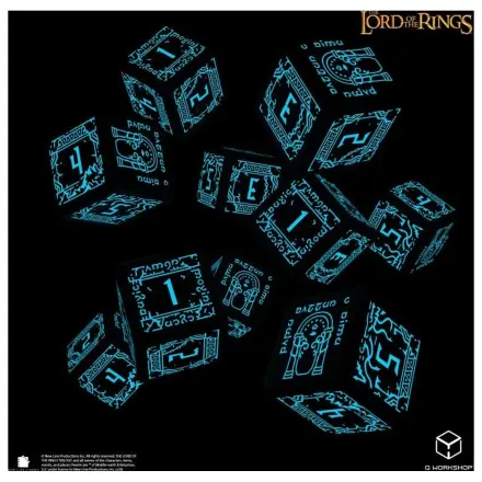 The Lord of the Rings: Set de 10 zaruri D6 Moria (Glow in the dark) poza produsului