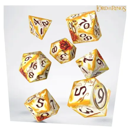 The Lord of the Rings Set de zaruri Full Art cu 7 purtători de inele (Whitefire Radiance) poza produsului