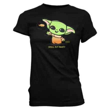 The Mandalorian Cute Yoda Force Tricou negru pentru femei poza produsului