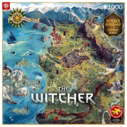 The Witcher Puzzle Harta The Northern Realms (1000 piese) poza produsului