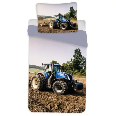 Set Husa Plapuma Copii Tractor 100x135cm, 40x60 cm poza produsului