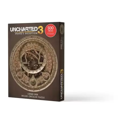 Uncharted Puzzle Jigsaw Cipher Disk Circular Deluxe (500 piese) poza produsului