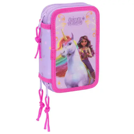 Unicorn Academy triple pencil case 37 bucăți poza produsului