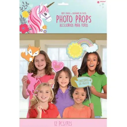 Unicorn Photo Booth Prop Set poza produsului