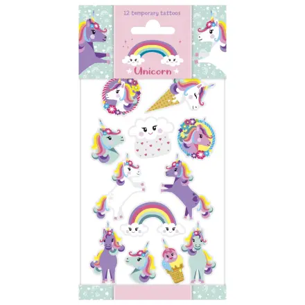 Unicorn Rainbow Tattoo set de 12 piese poza produsului