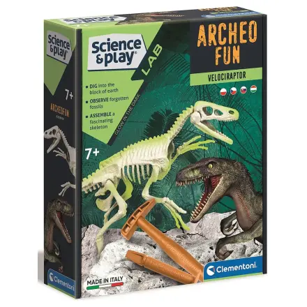 Light-Up Velociraptor Archeo Fun Archaeology Set poza produsului