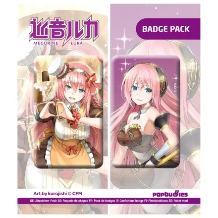 Vocaloid Button Pachet 2 bucăți Megurine Luka (Art by kurojish) poza produsului